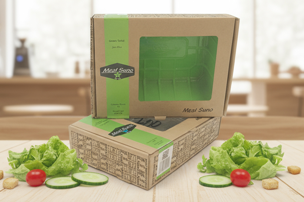 جعبه کرافت قهوه‌ای با چاپ تک‌رنگ و طراحی مینیمال برای محصولات ارگانیک