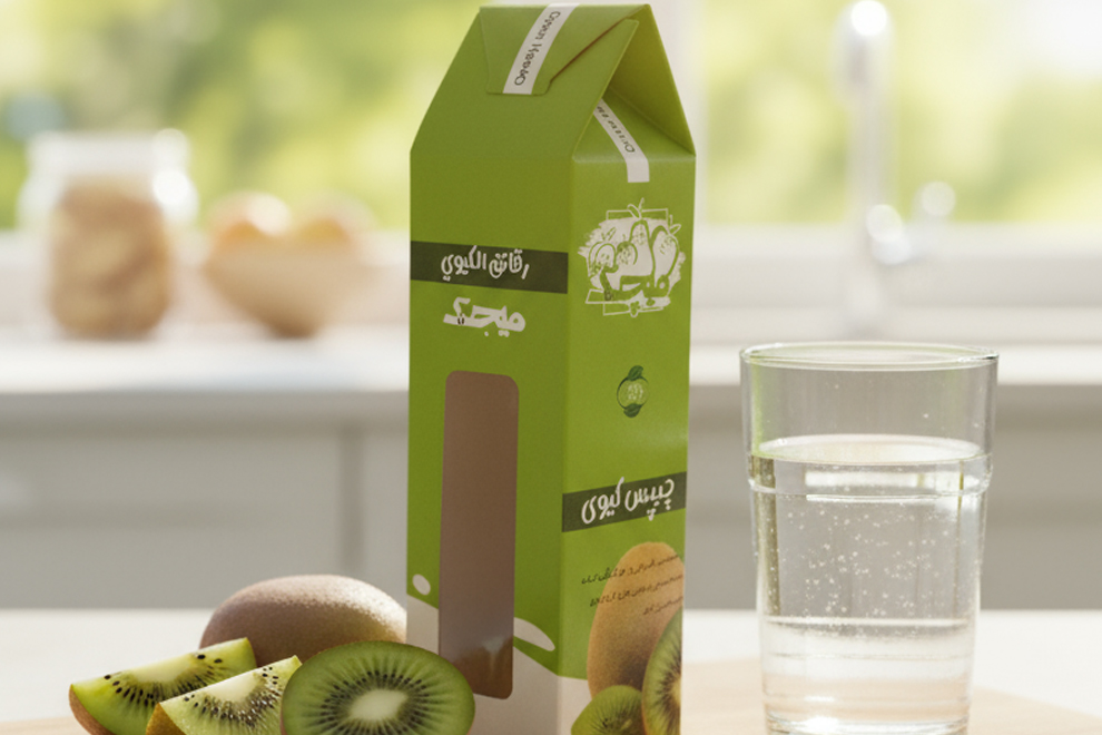 جعبه با چاپ یووی موضعی براق روی لوگو و جزئیات کلیدی